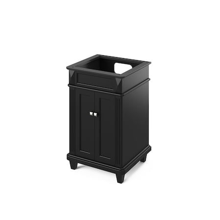Jeffrey Alexander 24" Black Douglas Vanity, White Carrara Marble Vanity Top, undermount rectangle bowl VKITDOU24BKWCR